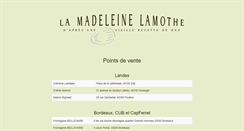 Desktop Screenshot of madeleines-lamothe.com