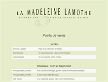 Tablet Screenshot of madeleines-lamothe.com